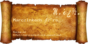 Marczinkech Örs névjegykártya